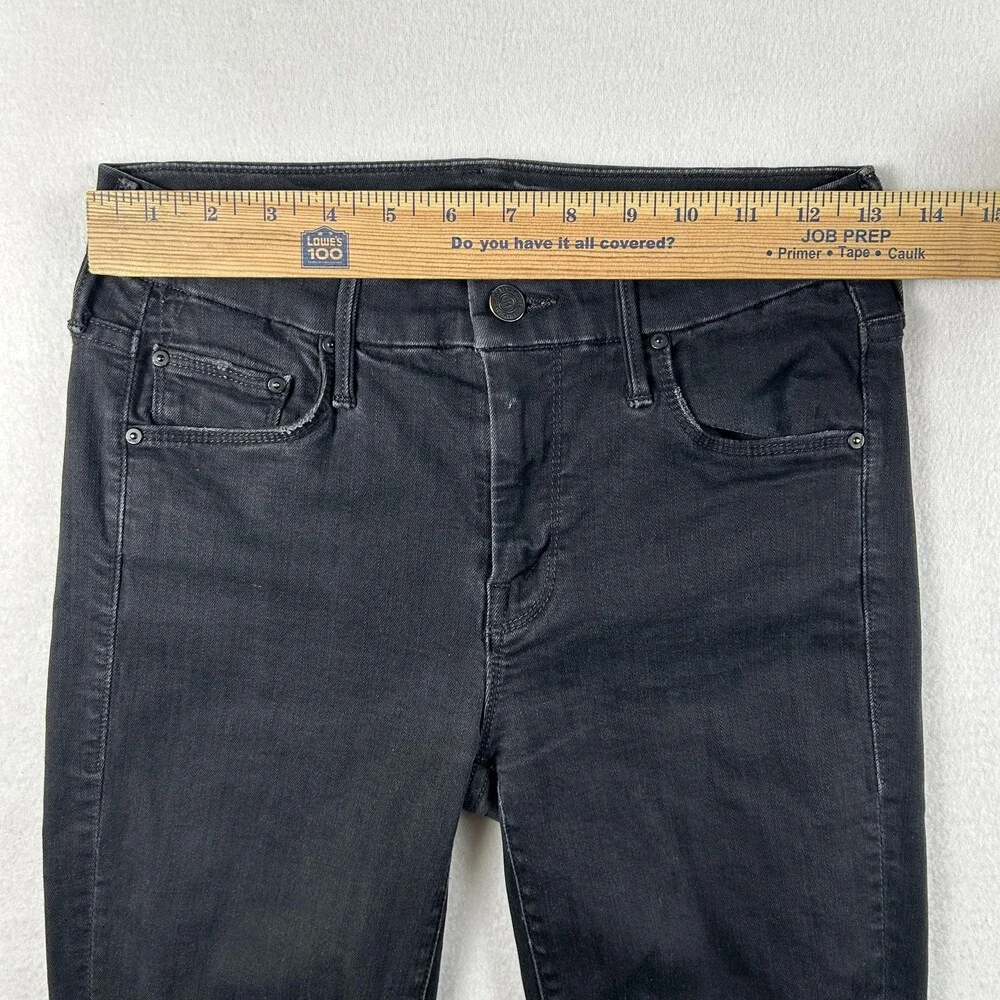 Mother The Looker Jeans Womens 25 Black Dark Wash Mid Rise Skinny USA